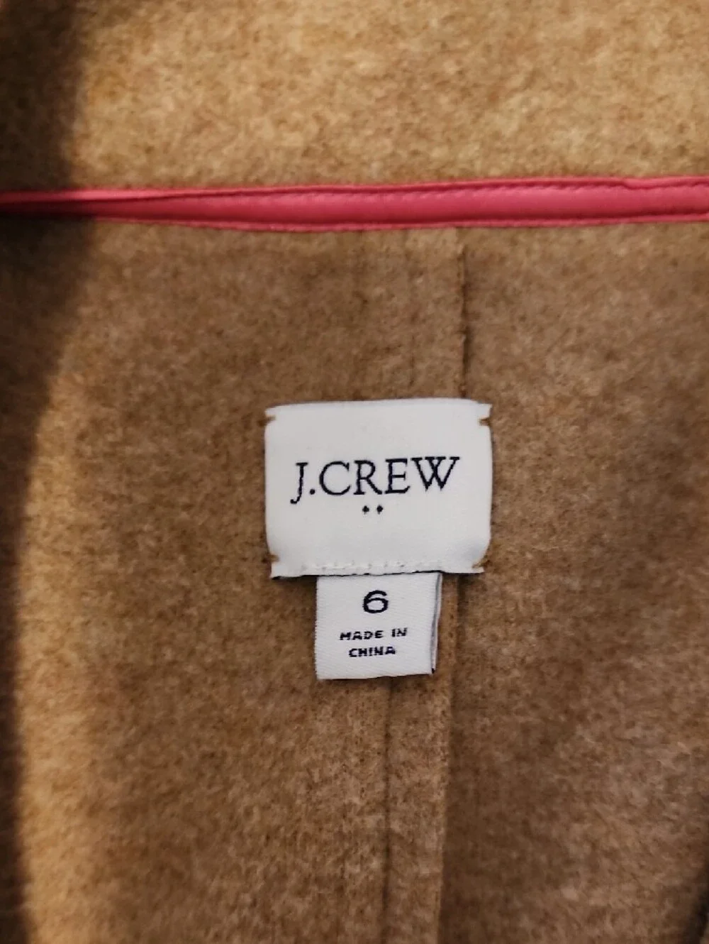 J. Crew Camel Tan Wool-Blend Single-Breasted Coat